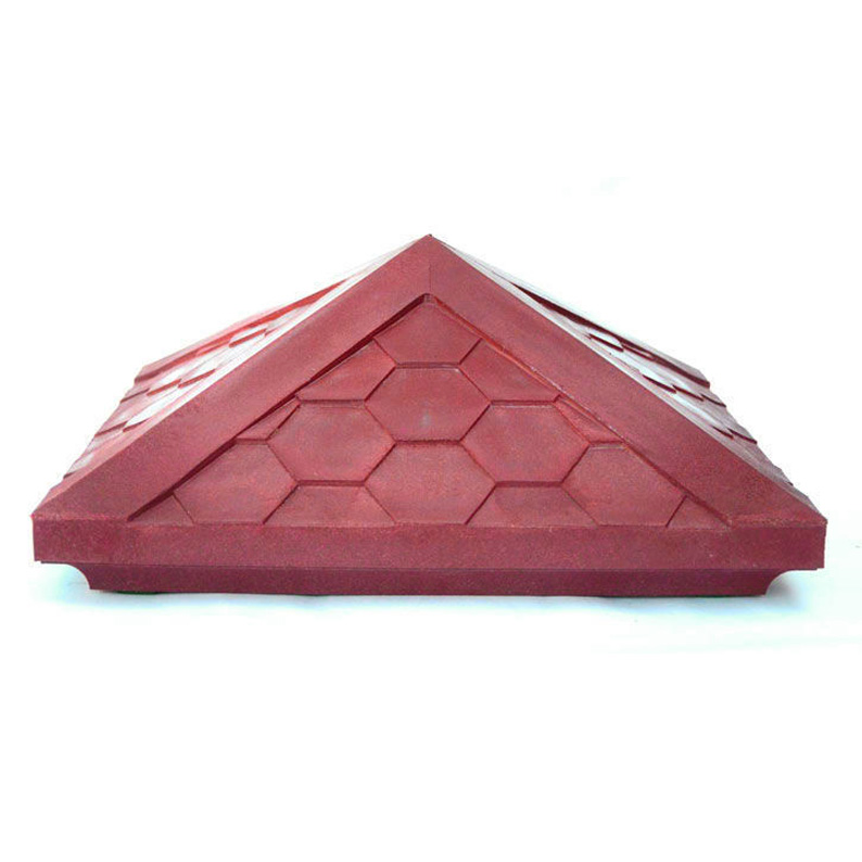 Полимерный колпак для забора  (385*385*190) красный (терракотовый)