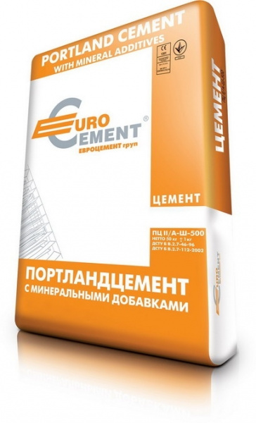 Цемент Евроцемент ПЦ-500 Д0 ЦЕМ I 42.5Н, 50 кг