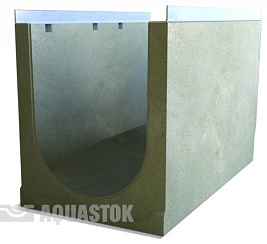 Лоток водоотводный бетонный ЛВБ Optima 400 № 20 с уклоном 0,5 %