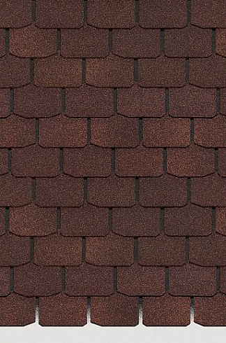 Гибкая черепица Коллекция КРОНА КОРИЧНЕВЫЙ DOCKE PIE STANDARD