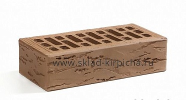 Кирпич лицевой керамический одинарный терракотовый М150 руст ГОСТ 530-2012
