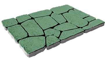 Тротуарная плитка "ВЕРОНА" зеленый,гладкая