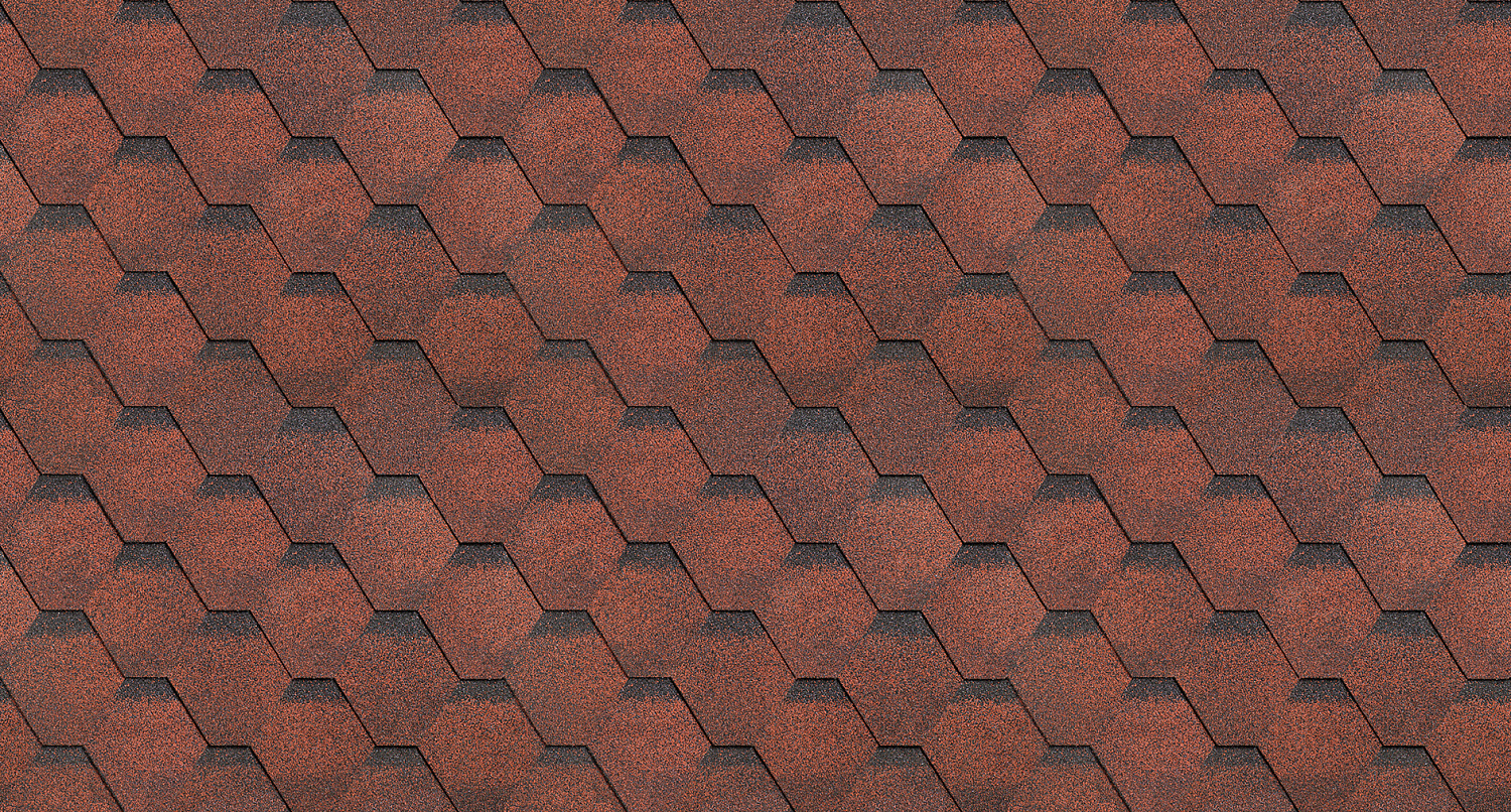 Гибкая черепица Соната красная (финская коллекция) Технониколь