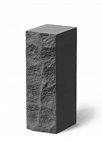 Кирпич рустированный черный силикатный полнотелый 1,4 НФ, М 150