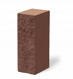 Кирпич коричневый облицовочный силикатный полнотелый колотый 1,4 НФ, М 150
