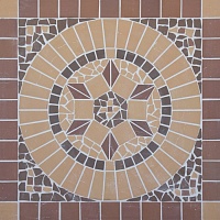 Тротуарная плитка Мозаика Цветок 100х100 см