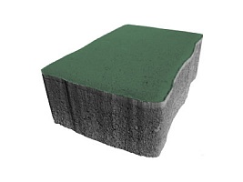Тротуарная плитка "РОДОС" зеленый,гладкий