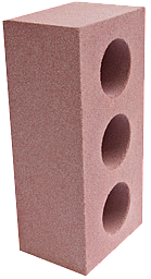 Кирпич силикатный красный облицовочный пустотелый 1,4 НФ, М 175-200 (пресс немецкий)