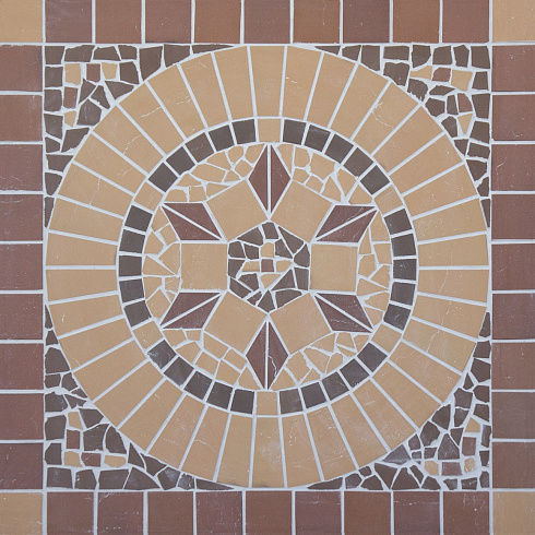 Тротуарная плитка Мозаика Цветок 100х100 см