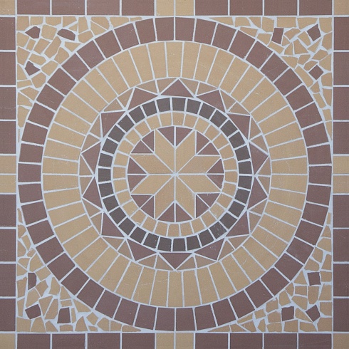Тротуарная плитка Мозаика Круг 100х100 см