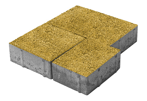 Тротуарная плитка "НЕАПОЛЬ" желтый, гранитная