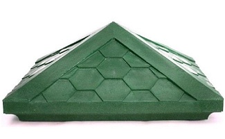 Полимерный колпак для забора  (385*385*190) Зеленый