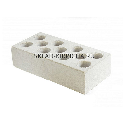 Кирпич лицевой утолщенный пустотелый 1.4НФ Белый